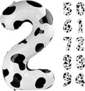 Cow Print 2 Balloon, Number Balloon 40 Inch Second 2nd Birthday Farm Animal Party Supplies, Two Balloon Number Birthday Decorations, Number 2 Balloon