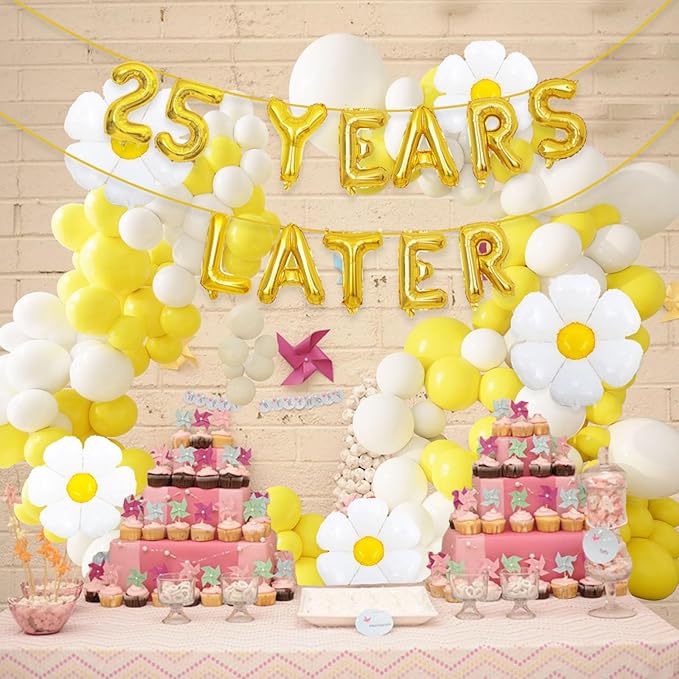 Gold 25 Years Later Letter Balloons 16in Balloon Foil Letter Decorations Party Decor Gold Letter Balloons 25 Years Later Party Supplies