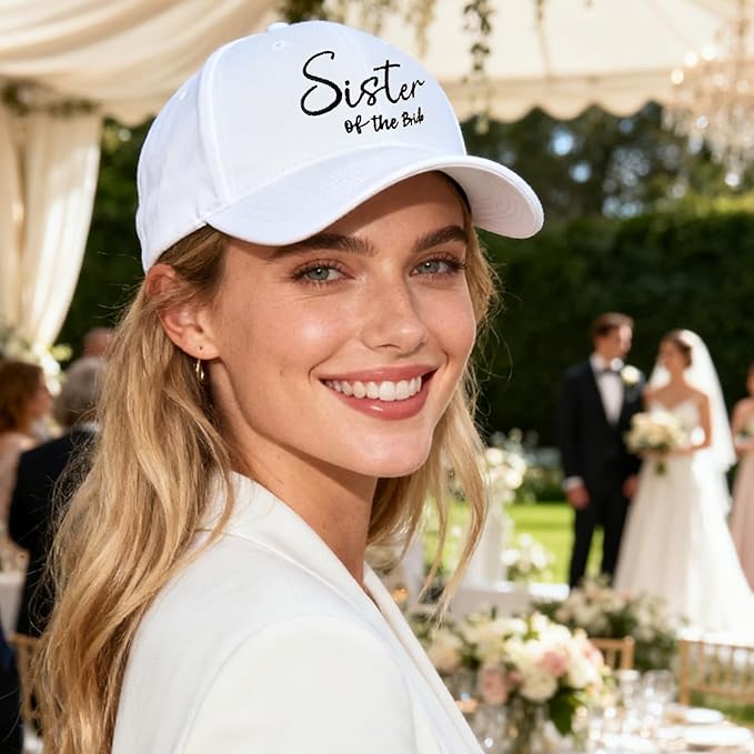 Adjustable Embroidered Hat for Bridal Shower Wedding Engagement Anniversary Honeymoon Newlyweds Couples Gifts