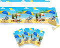 3Pcs Beach Tablecloth for Hawaiian Decorations Plastic Tablecloth Pool Surfboard Party Table Covers for Rectangle Tables Summer Birthday Party Supplies