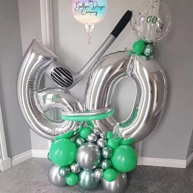 Green and Silver Balloon Garland, 100 Pcs Metallic Silver and Dark Green Balloon Arch Kit, Metallic and Latex Balloons Different Sizes for Graduation Jungle Safari Themed Party Decorations