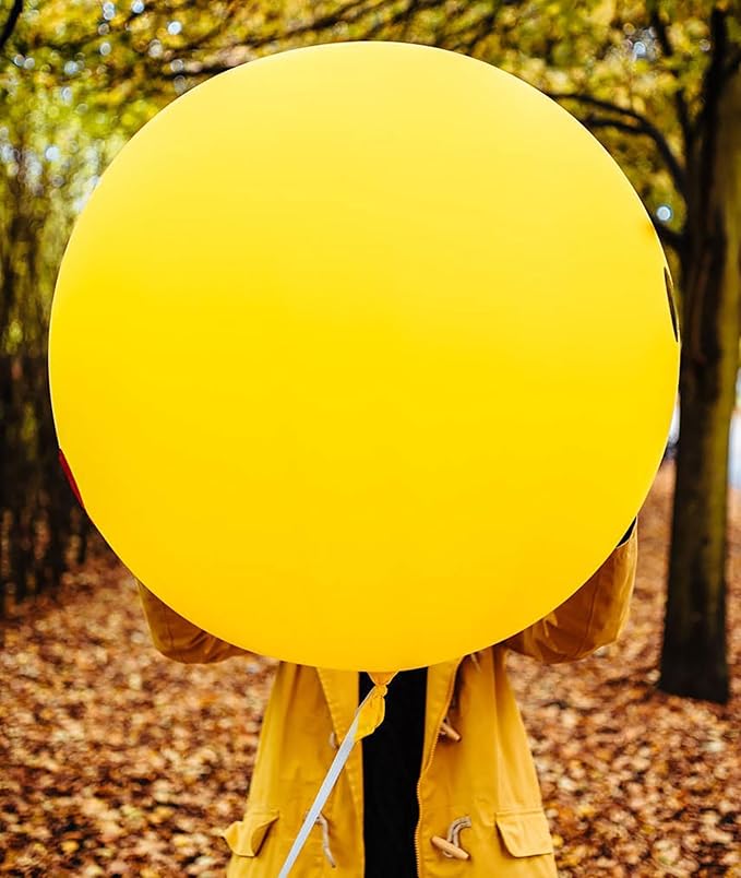 KALOR 36 Inch Giant Yellow Balloons, 6 Pack Large Round Yellow Latex Balloons for Anniversary, Birthday, Christmas, Wedding, Baby Shower Party Decorations