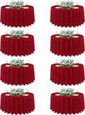 sancua Christmas Red 90 Inch Round Tablecloth, 8 Pack - Circle Polyester Fabric Table Cloth for Wedding Party Reception Banquet Birthday, Washable Formal Table Cover (Fit 30-72 Inch Tables)