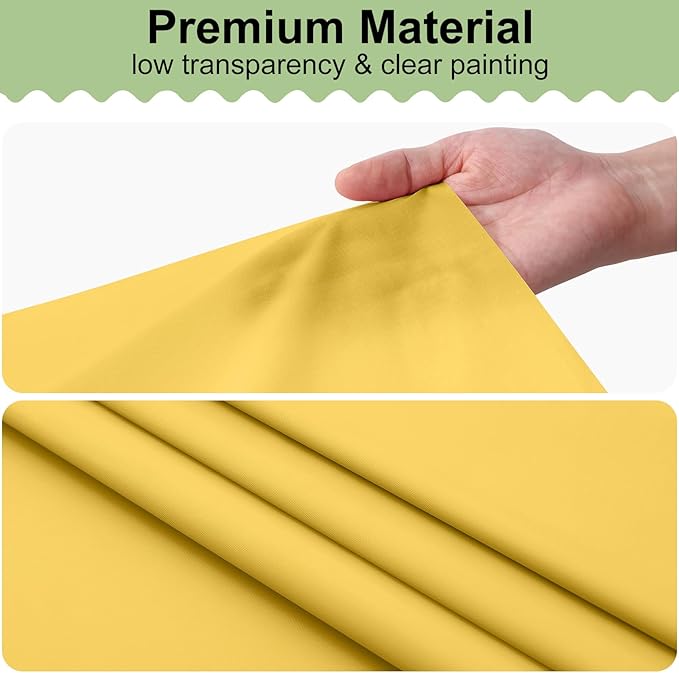 misaya 6 Packs Disposable Plastic Table Cloth, 54 x 108 Inch Waterproof Rectangle Tablecloth, Leakproof & Sturdy Decorative Table Covers for Easter, Picnic, Party and Outdoor, Yellow