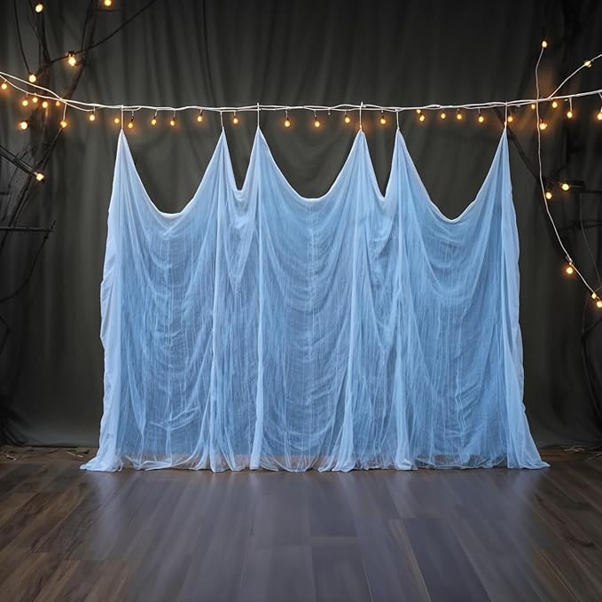 Halloween Creepy Cloth - 1 Pack White- 315x85 Inch Cotton Gauze Fabric - DIY Spooky Decor for Haunted House, Spider Web, Ghost - Indoor Outdoor Halloween Party Decorations