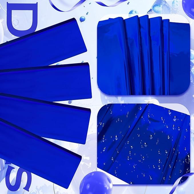 2 pcs Royal Blue Plastic Table Cloth 54" x 72" Iridescence Navy Blue Party Tablecloth Sparkly Table Covers for Graduation 4th of July Princess Birthday Winter Christmas Party Decoration