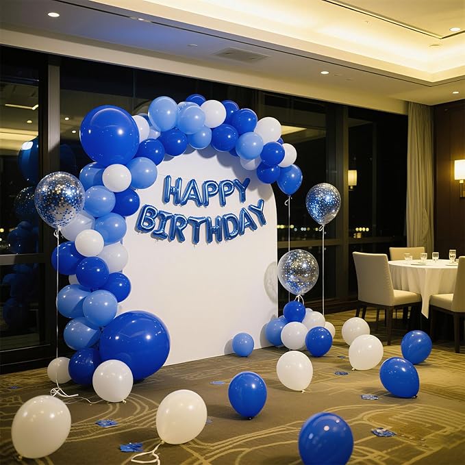 Royal Blue Balloons Blue Party Decorations 160 Pack 5 inch Round Blue Balloons for Birthday Graduation Baseball Nautical 4th of July Independence Memorial Day Patriotic Party Decorations