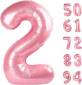 Pearlescent Pink 2 Balloon, Number Balloons 40 Inch, 2nd Balloon Number Birthday Decorations, Second Two Birthday Party Supplies, Number 2 Balloon