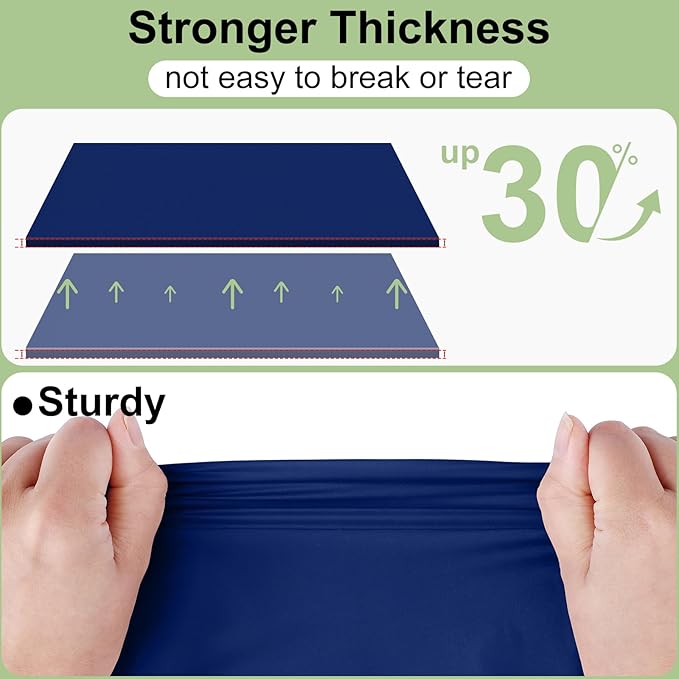 misaya 8 Packs Disposable Plastic Table Cloth, 54 x 108 Inch Waterproof Rectangle Tablecloth, Leakproof & Sturdy Decorative Table Covers for Easter, Picnic, Party and Outdoor, Navy