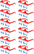12 Pairs Heart Shaped Sunglasses Rimless Star Glasses for Men Women Party Favors Fun Colorful Glasses Accessories