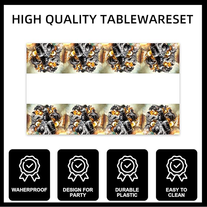 141pcs Game Call Birthday Tableware Decorations Party Plates Cups Game Call Theme Napkins Beach Ball Tablecloth for Party Decoration
