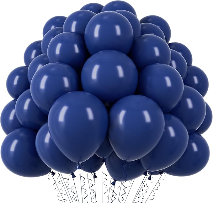 110pcs Navy Blue Balloons 12inch Dark Blue Latex Party Balloons for Graduation, Wedding, Birthday, Baby Shower, Gender Reveal, Anniversary Party Decorations