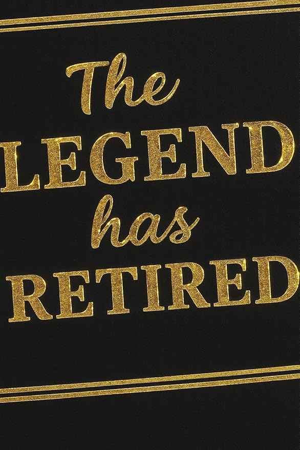 100‑Pack ‘The Legend Has Retired’ Black & Gold Napkins – 2‑Ply Cocktail, Lunch & Dinner Party Napkins – Elegant, Disposable Retirement Party Decoration – 6.5″ x 6.5″ Folded (Large, 100, Count)