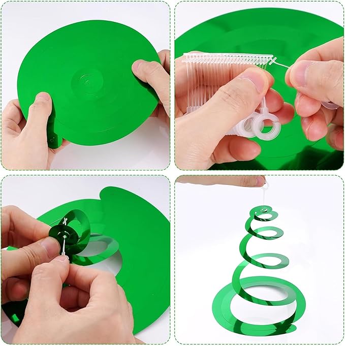 Colorful Ceiling Swirl Foil Decorations Hanging Plastic Streamer Themed Swirl Party Decoration for Wedding Thanksgiving Day Graduation Celebration, Pack of 28 (Multicolor 15)