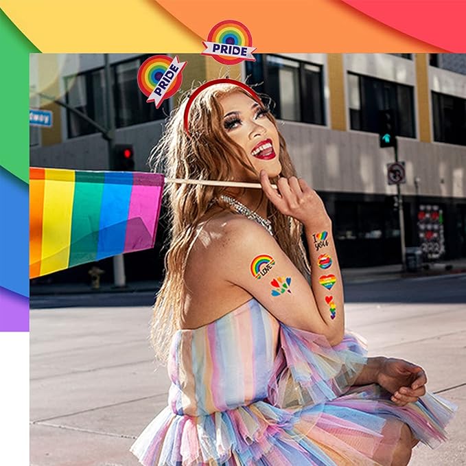 Pride Day Headband Rainbow Love Hair Accessories Colorful Circle Hair Decoration for LGBT DIY in Sweet Pride Day 1 Pcs