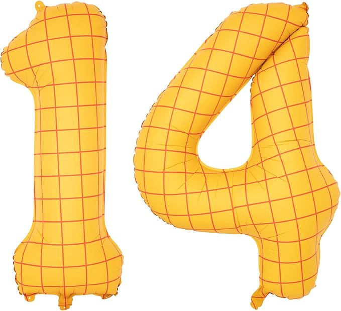 40-Inch Large Number Balloon Toy Inspired Story Matte Yellow Birthday Balloon Western Rodeo Party Supplies Boy Girl Story Anniversary Kids Birthday Party Cowboy Farm Themed Baby Welcome Decorations