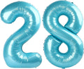 40 Inch Light Blue Number 28 Digital Balloon,Jumbo Mylar Foil Helium Balloon for 28 Balloons for Birthday Party,Wedding Anniversary Party Decorations