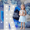Big Marquee Light-up Letter Decorations: 4 Feet Tall Large Letters K Marry Me Proposal Gender Reveal Alphabet 4FT Sign Graduation Party Wedding Engagement Anniversary HOCO Decor Mosaic Balloon
