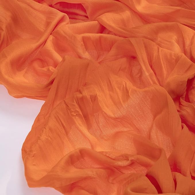 Socomi Orange Easter Spring Cheesecloth Table Runner Boho Rustic Gauze 120 inch 10FT Cheese Cloth Runner for Wedding Party Baby Shower Birthday Home Decor Holiday Decorations