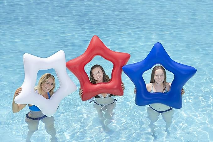 Poolmaster American Stars Inflatable Pool Floaties for Kids and Adults