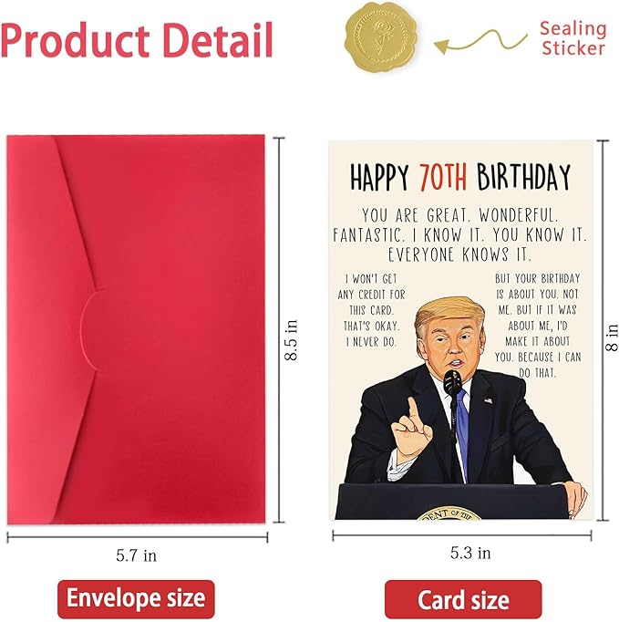 Funny 70th Birthday Card for Women Men, Humor Birthday Gifts for 70 Year Old Men Women, Happy 70th Birthday Decorations for Dad Mom Grandpa Grandma