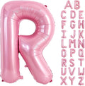 TONIFUL 40 Inch Large Pink Letter R Balloons Giant Foil Mylar Alphabet Balloon for Birthday Party Anniversary Baby Shower Wedding Supplies Decorations