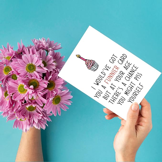 Rude Birthday Cards for Men Women, Funny Cheeky Birthday Card Gift to Brother Sister Mum Dad, Adult Sarcastic Birthday Gift, Funny Grandma Grandpa Birthday Card