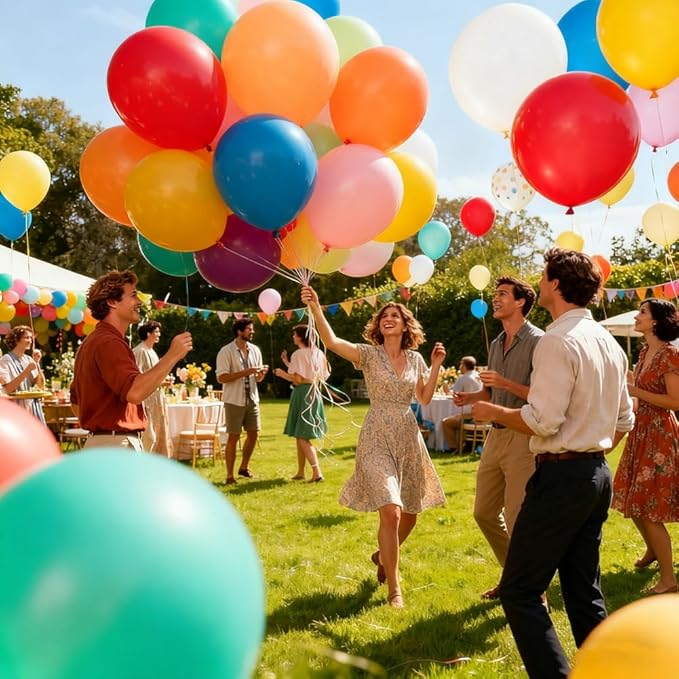 100 Pcs 18 Inch Rainbow Balloons Assorted Colors Latex Multicolor Bulk Large Balloon 18 Kinds Color for Birthdays Weddings Party Decorations