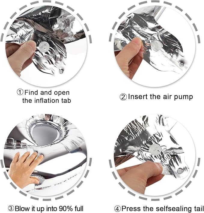 40 Inch Silver Mylar Foil Number 6 Birthday Balloon, Digital Balloons for 6 16 Boy Girl Party Decorations Supplies, Big Helium Balloon Numbers for 26 36 46 60 Men Women Anniversary