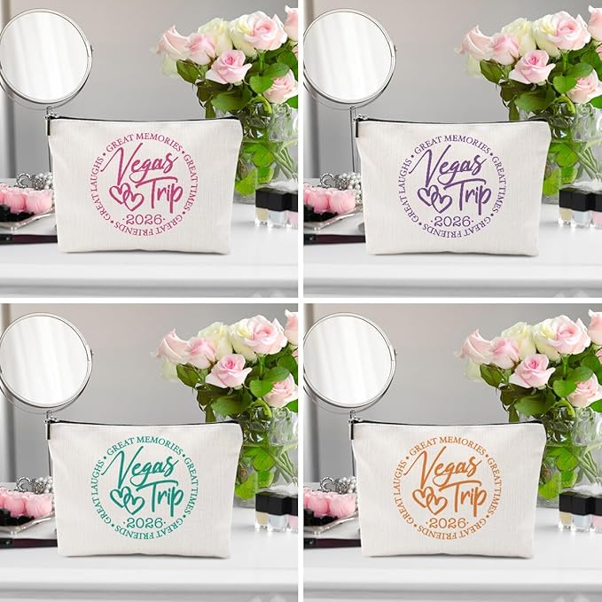 1 Pcs 3 Pcs 4 Pcs Makeup Bag, Girls Trip Gifts Favors Girls Weekend Gifts, Friendship Gifts for Women Bestie Bride