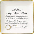 Gift for Mother of the Groom from Bride-Thank You for Raising Your Son-Ceramic Jewelry Holder Ring Dish Trinket Tray-Wedding Present for New Mother-Bridal Shower Present-I Am Blessed to Be His Wife
