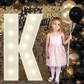 4FT Marquee Light Up Letters K, Big Marquee Letter for Baby Shower Birthday Engagement Wedding Marry Me Party Decor