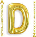 AULE 40 Inch Big Letter Balloon Gold D Large Foil Helium Alphabet Balloons A-Z for Birthday Anniversary Graduation New Year Party Decoration Supplies