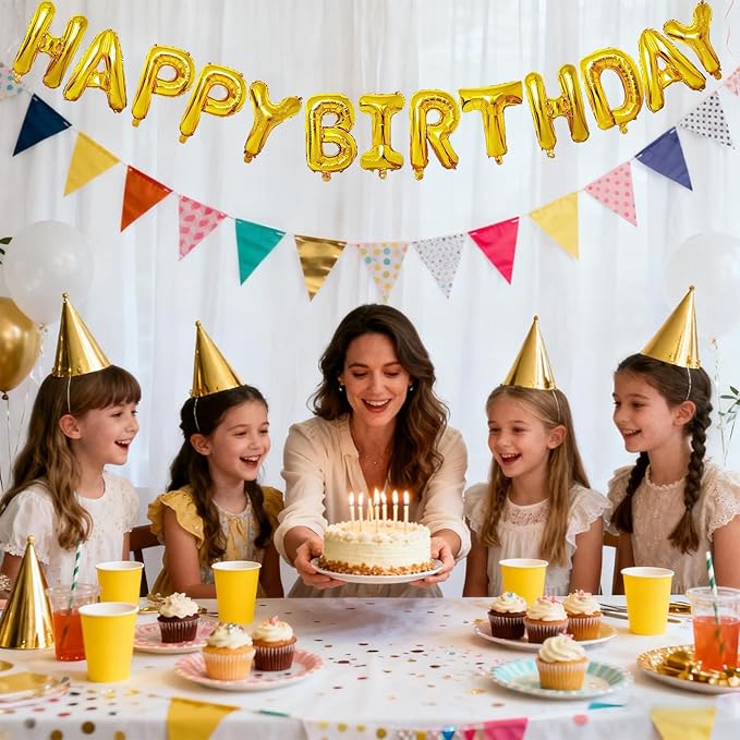 58 PCS Letter Balloons Alphabet Letters 2 Sets A- Z & 1 Sets AEIOU 16 Inch Foil Alphabet Letter Balloons Set Custom Phrase Banner for Birthdays Wedding Party Anniversary Decoration