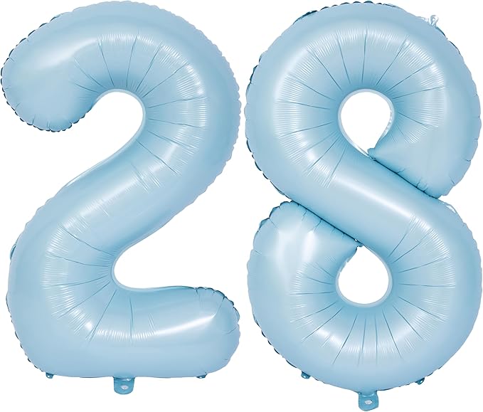 40 In Matte Blue Number Balloons Helium Foil Mylar Balloon Birthday Party banquet Decoration Digital 28