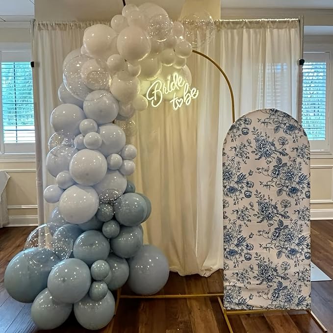 Dusty Blue Balloons Arch Haze Blue Balloons Garland Mist Aqua Fog Balloon Different Sizes 5 10 12 18inch Helium Latex Balloon Boho Birthday Party Decoration Wedding Baby Shower Bachelorette Graduation