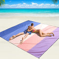 WIWIGO Beach Blanket Waterproof Sandproof Beach Mat 79" X 83"/10'x9'for 2-8 Adults Quick Drying Outdoor Picnic Mat Beach Accessories for Travel, Camping, Hiking