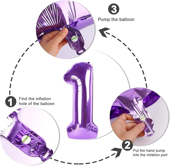 Balloon Number Purple 27, Large Happy 27 Birthday Decoration for Men & Women 2 7 27 72, Foil Number Balloons for Wedding Graduation Celebration Anniversary Supplies