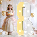 Pooqla 3FT Light Up Marquee Letters, Cool White and Warm White LED Large Lighted Marquee Letter, Giant Mosaic Letters Sign for Balloons Birthday Anniversary Wedding Party Decoration, LED Letter &
