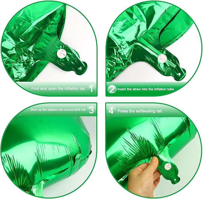 40 Inch Green Mylar Foil Number 6 Birthday Balloon, Digital Balloons for 6 16 Boy Girl Party Decorations Supplies, Big Helium Balloon Numbers for 26 36 46 60 Men Women Anniversary