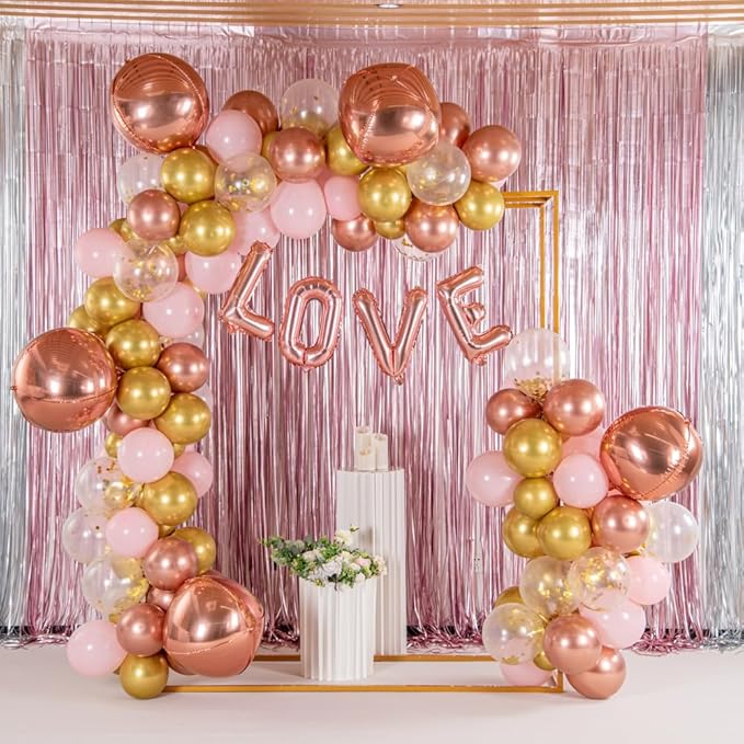 Restaurantware-Balloonify 16 Inch Letter Balloon, 1 Alphabet Party Balloon - Letter V, Self-Sealing, Rose Gold Foil Mylar Finish, Hanging Loop, Decoration For Birthday, Wedding, Or Graduation
