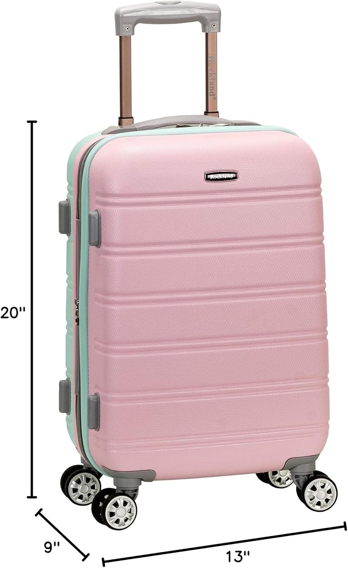 Rockland Melbourne Hardside Expandable Spinner Wheel Luggage, Carry-On 20", Mint