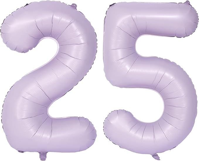40 In Matte Purple Number Balloons Helium Foil Mylar Balloon Birthday Party banquet Decoration Digital 25