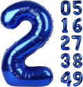 Night Blue 40 Inch Big Number Balloon Birthday Decoration, Number 2 Helium Balloon 12 20 22 23 24 26 2025 New Years Celebration, Boy Girl Baby Anniversary Party Graduations Supplies Decorations
