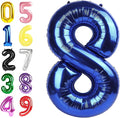 Balloon 8 Number, 40 Inch Navy Blue Fiol Large Ballon for Women And Men, Balloons Decoration for Happy 8 18 28 80 Birthday, Wedding Anniversary, New Year, Halloween Party Decoration