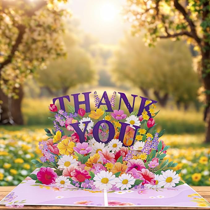 Thank You Pop Up Card, 3D Popup Thank You Gift Cards, Teacher Appreciation Card Thanks Giving Card for Parents, Friends, Colleague, Doctor