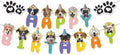 Happy Birthday Dog Birthday Banner,Dog Face Birthday Party Banner Backdrop Decoration, Pet Theme Party Decoration for Golden Doodle Teddy Husky Labrador
