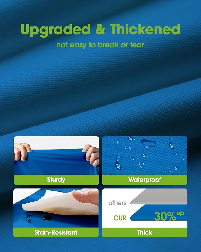 Pureegg Plastic Table Cloth Disposable 8 Pack, 84'' Round Table Cloths, Graduation Decorations Class of 2026, Graduation Party Tablecloths, Round, Plastic Cover, Leakproof & Sturdy, Blue
