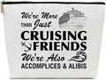 Funny Cruise Makeup Gift Bag, Cruise Lover Summer Vacation Gift, Toiletry Travel Cosmetic Bags With Zipper Organizer For Women Girl Mom Sister Friend