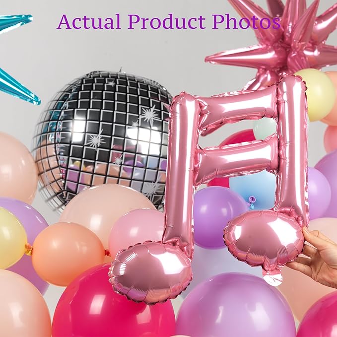 189Pcs Pink Purple Balloon Garland In My Teenage Princess Birthday Decorations Disco Ball Balloons For Music Themed backdrop,Customizable Bracelet Banner, Baby Shower,Bridal，Bachelorette Party